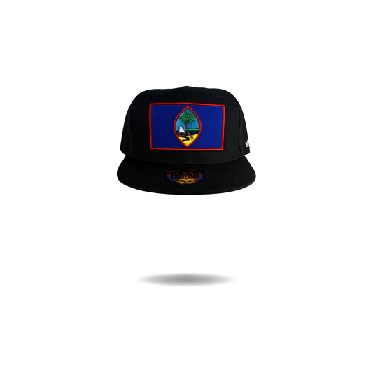 Guam Flag Snapback - Black w/ Flag