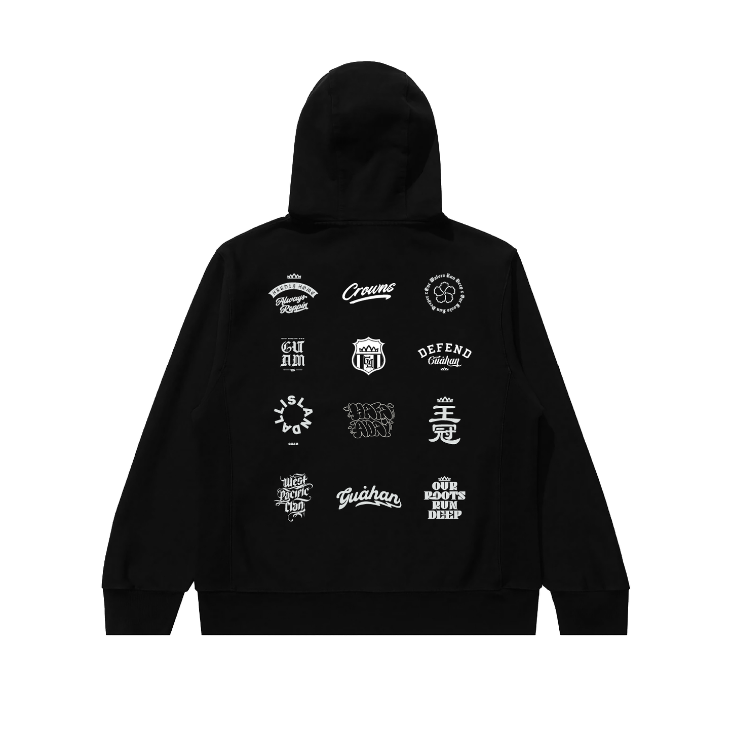 BangBang Coconut Gang Kids Zip Up Hoodie - White w/ Black