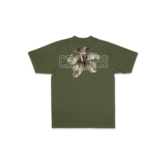 Collegiate Bloom Tee - Olive