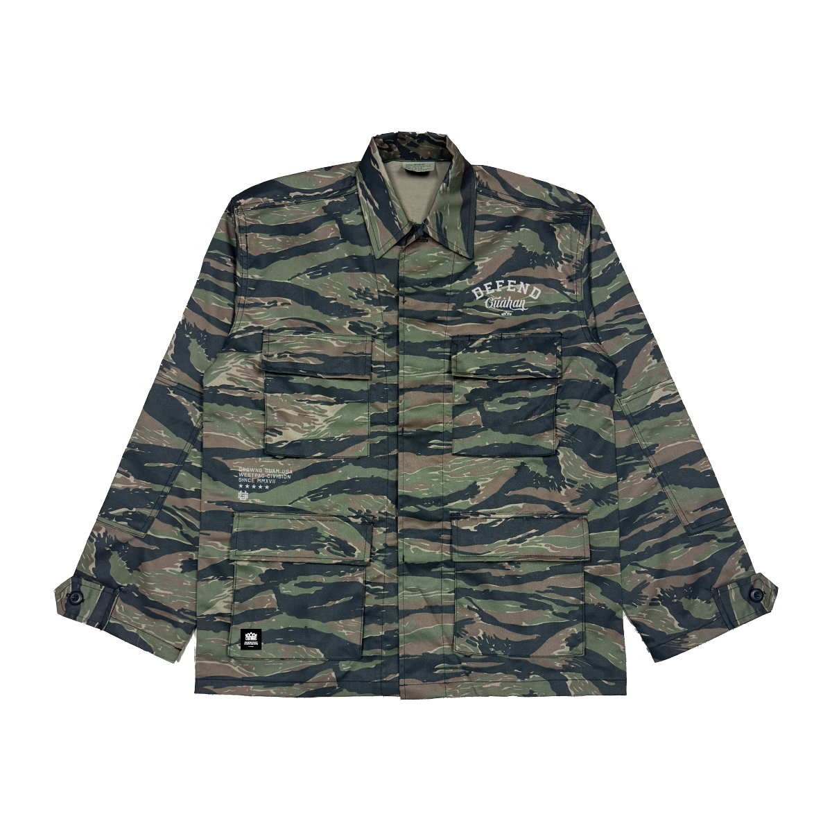 Defend Guahan BDU Jacket- Tiger Camo