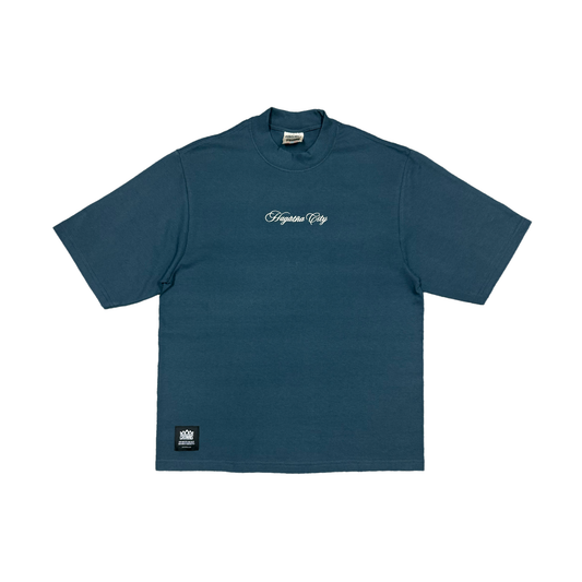 Hagatna City Premium Oversized Tee- Slate Blue