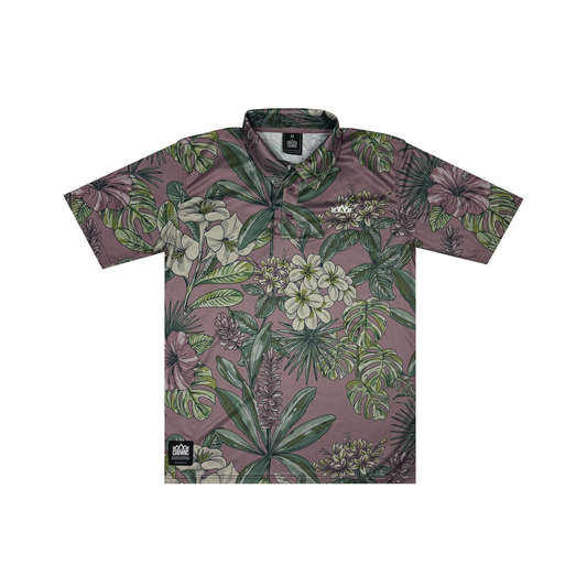 Solo Logo Performance Polo - Tropical on Mauve
