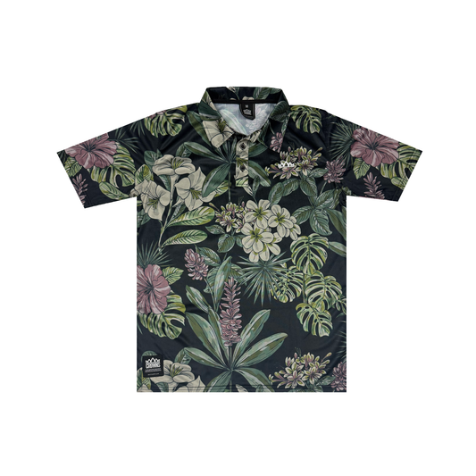 Solo Logo Performance Polo - Tropical on Black