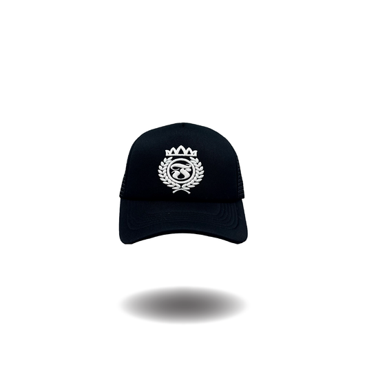 Crowned Laurel Trucker- Black