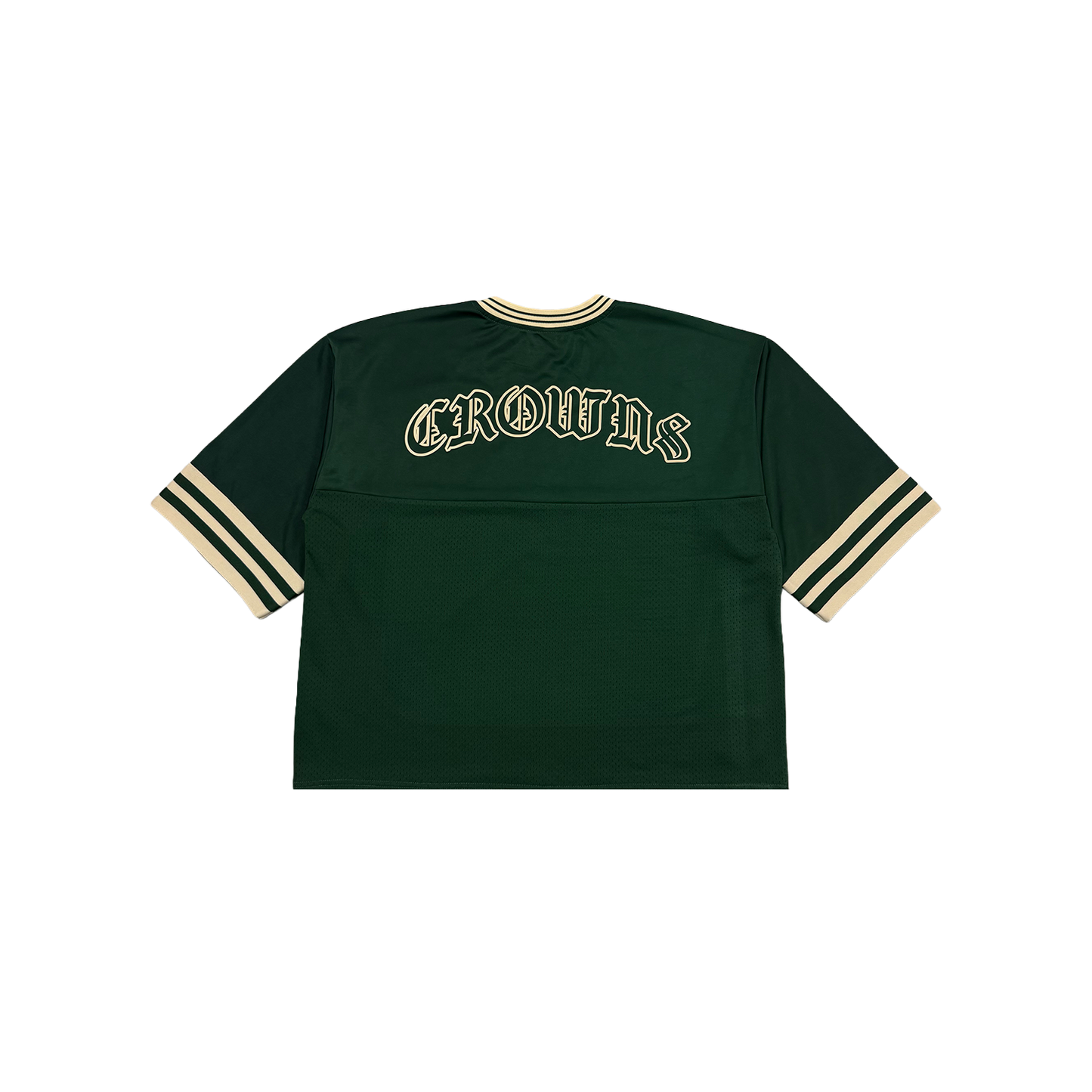 Varsity Logo Football Jersey- Hunter Green w/ Cream