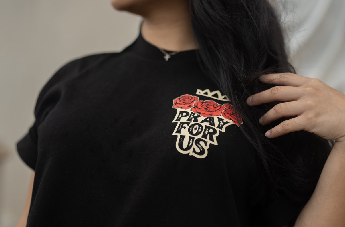 PRE ORDER SMK Pray for Us Emblem Tee- Black