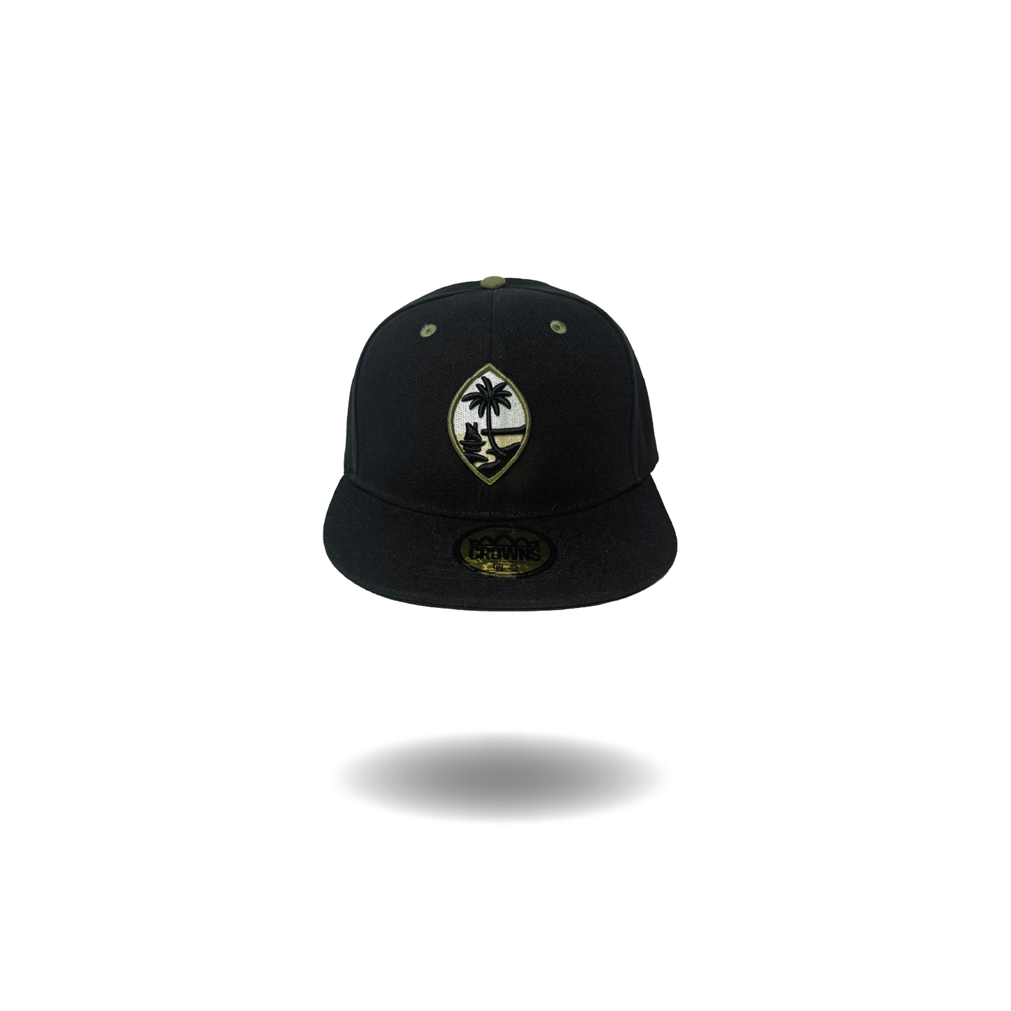 GU Seal Fitted Cap - Olive Seal on Black