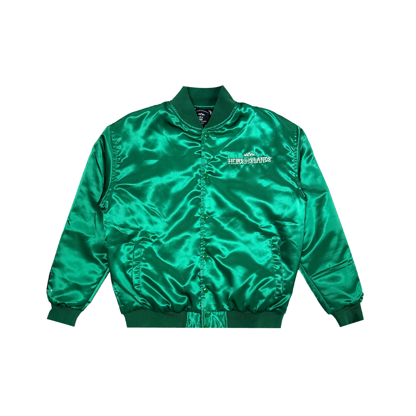 Heir to the Crown Map Satin KIDS Bomber Jacket- Clover