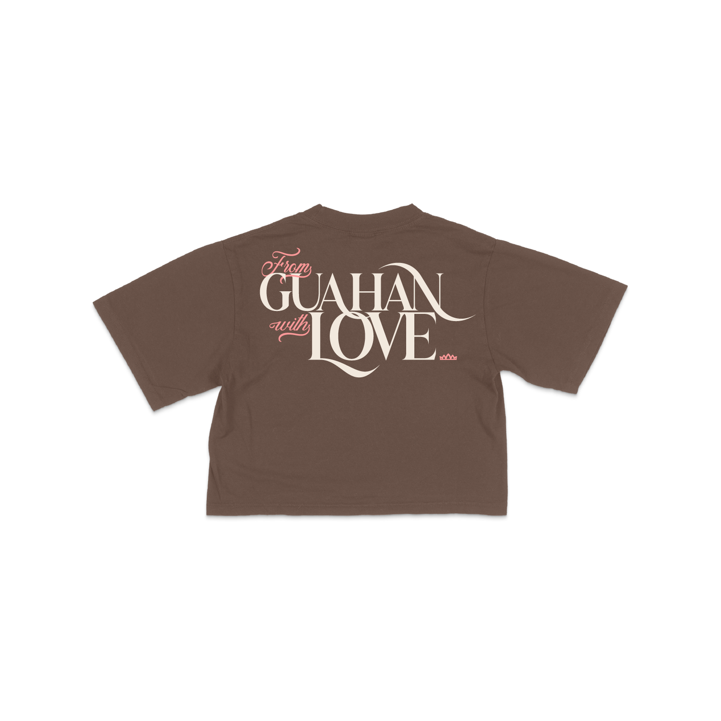 From Guam With Love Cropped Tee - Chocolate