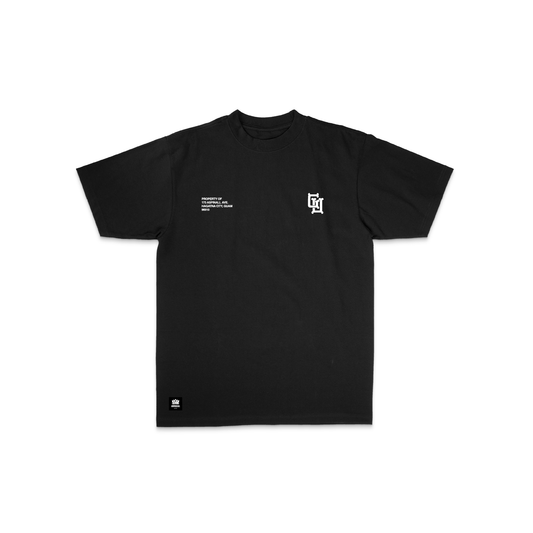 GU Bones Logo Tee - White on Black