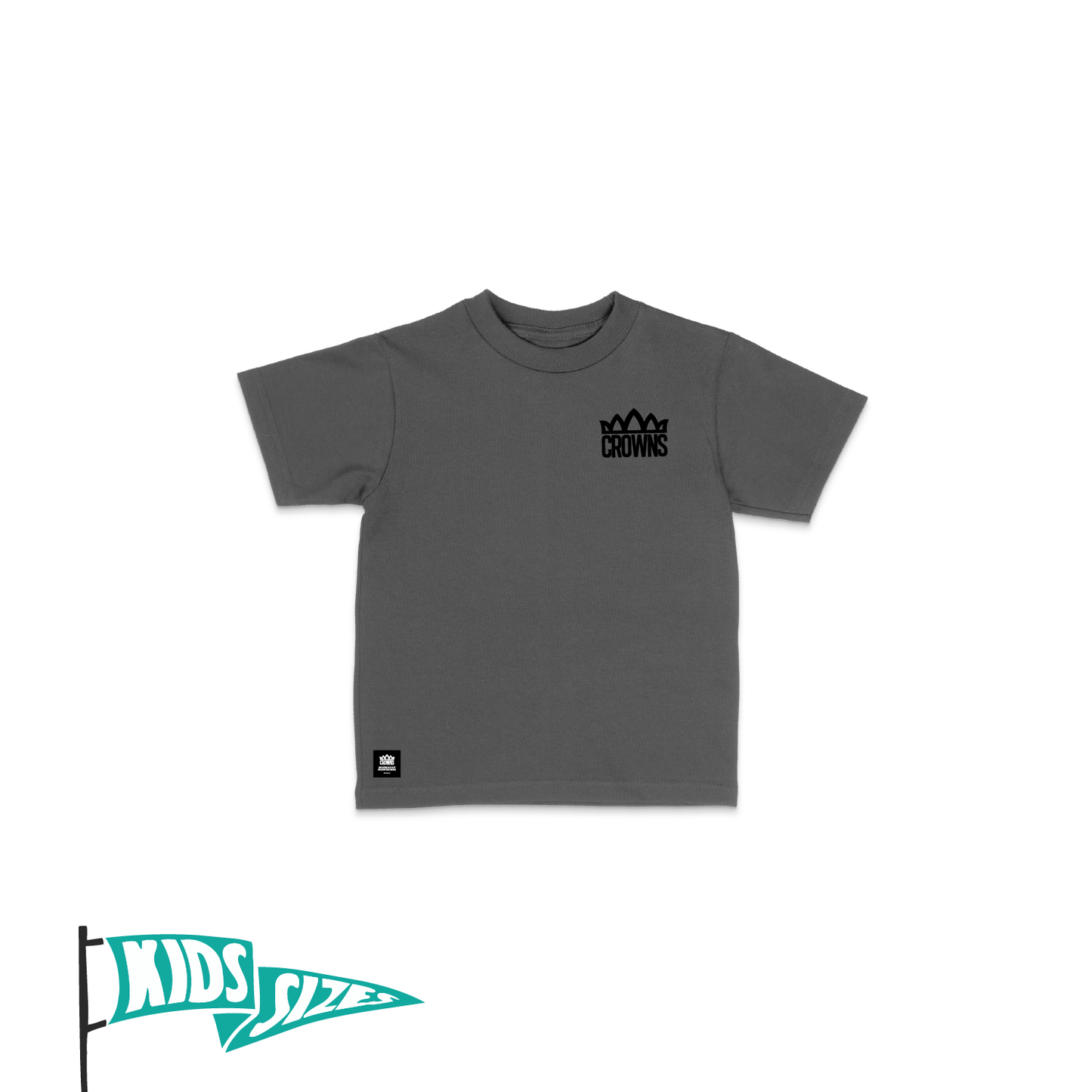Standard Logo Youth Tee - Asphalt w/ Black