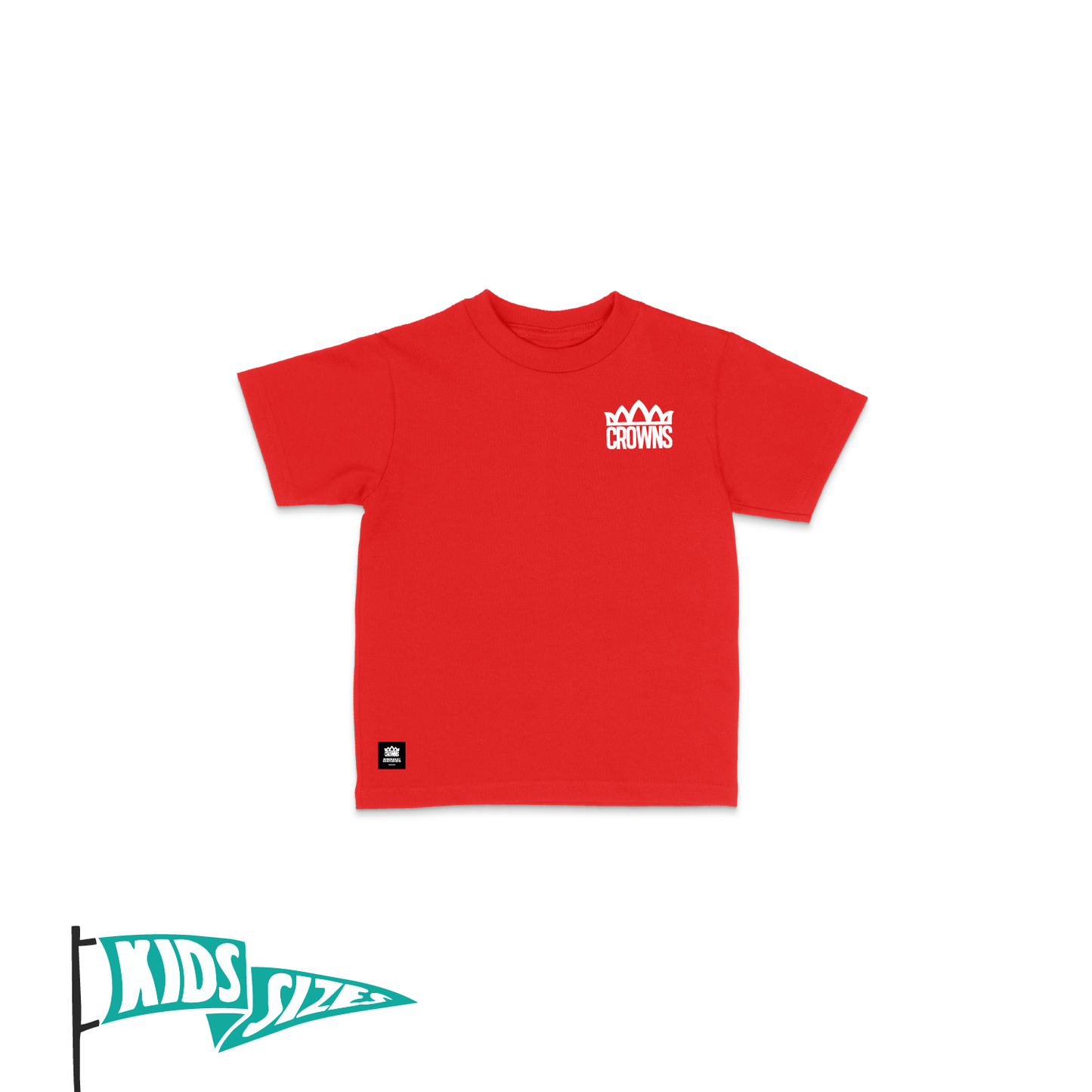 Standard Logo Youth Tee - Red w/ White