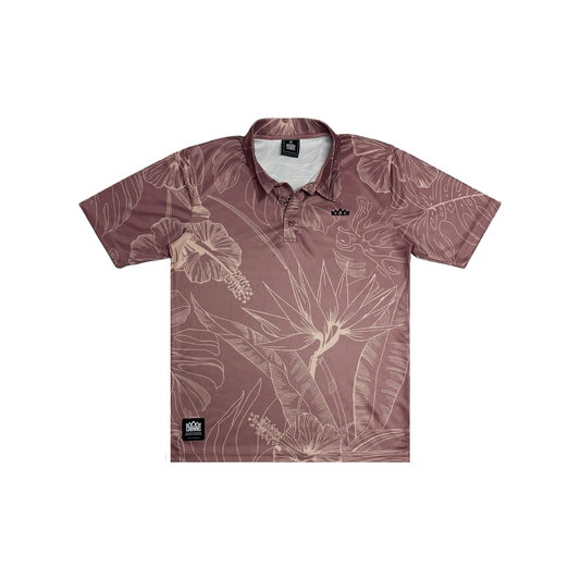 Marianas Floral Performance Polo - Anemone Pink