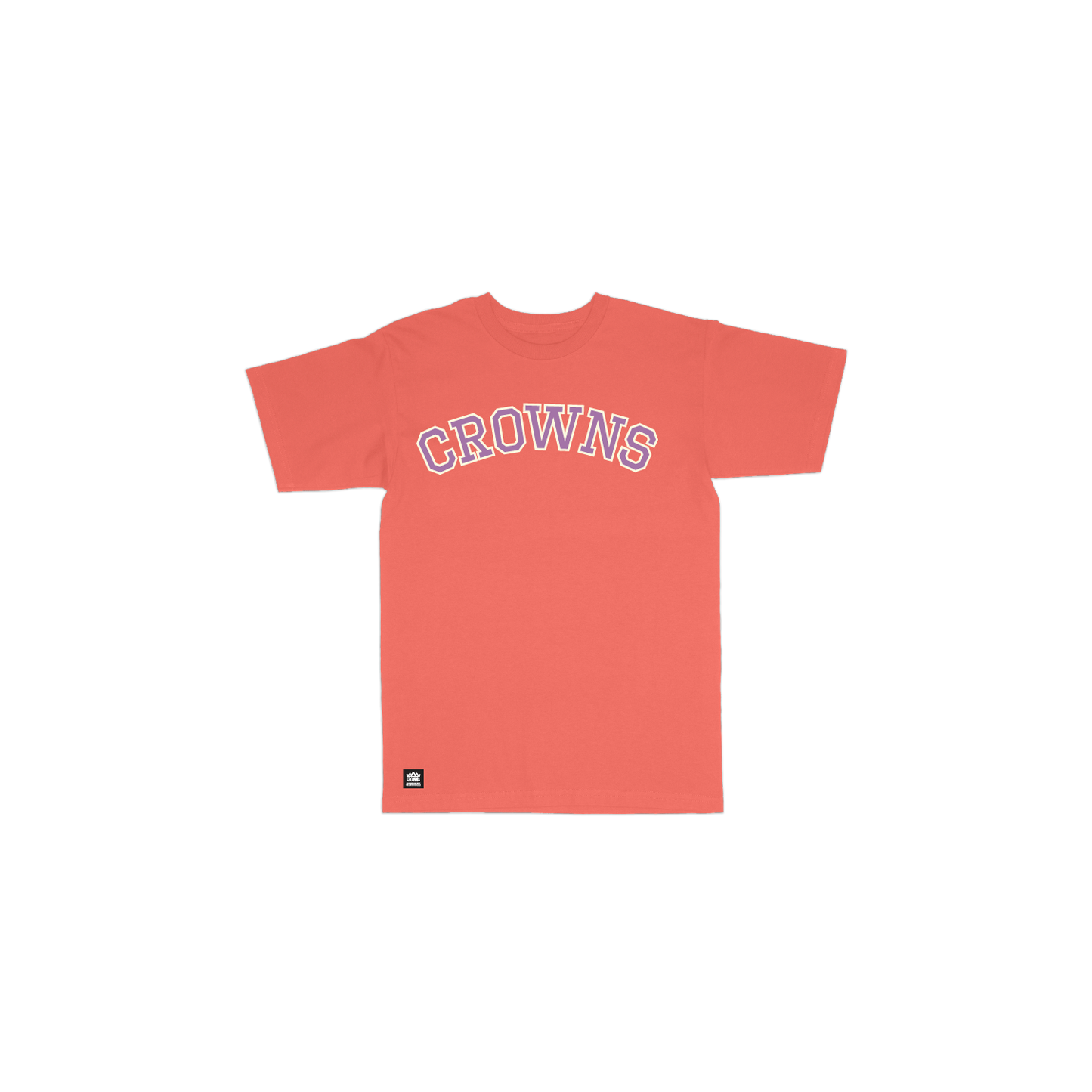 Crowns Collegiate Tee - Salmon w/ Lavender