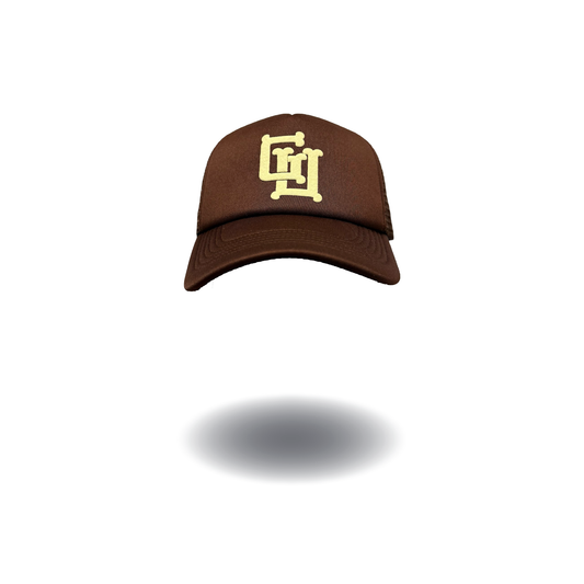 GU Bones Logo Trucker - Brown Town