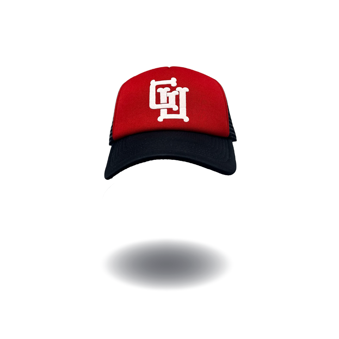 GU Bones Logo Trucker -Red w/ Black Brim