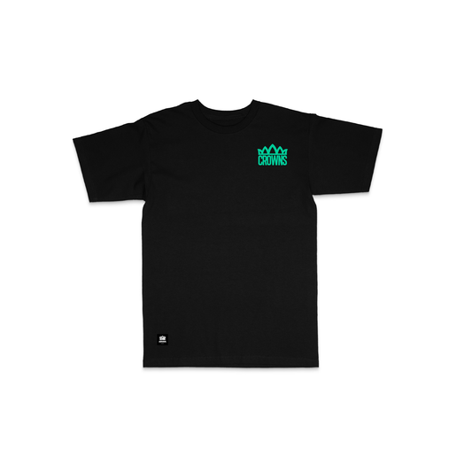 Standard Logo Tee - Green on Black