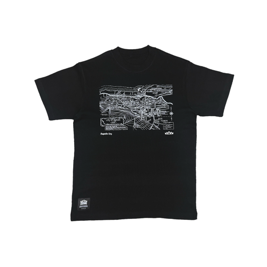 Hagatna City Blueprint Tee - Black