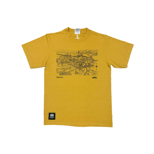 Hagatna City Blueprint Tee - Mustard