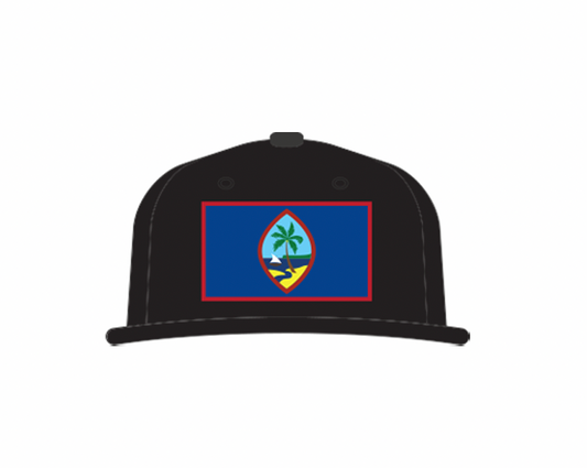 Guam Flag Snapback - Black w/ Flag