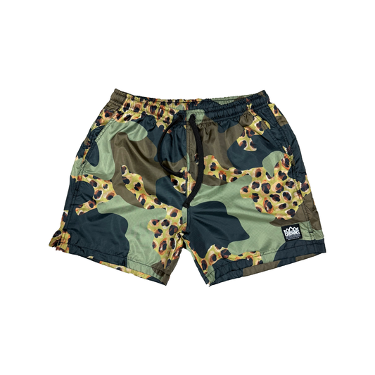 Solo Logo Ripstop Shorties- Cheetah Camo