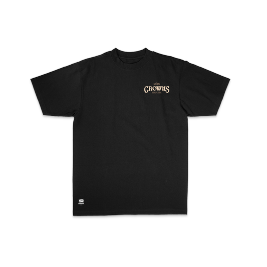 Village Tee - Natural on Black