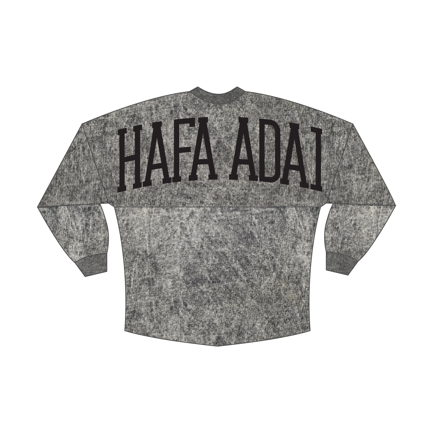 Hafa Adai Puff Print Jersey Crewneck - Mineral Ash