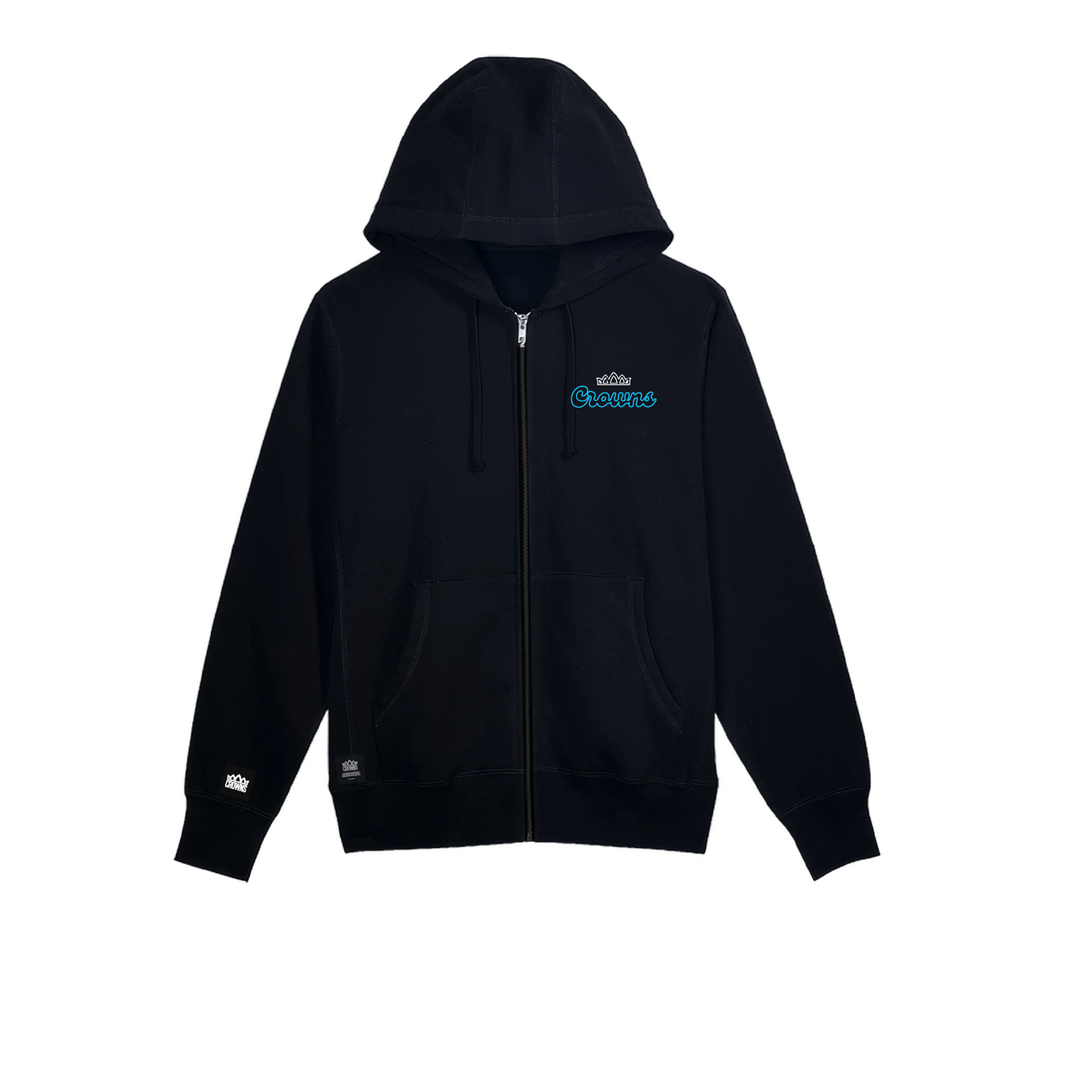 Waves of Neon Zip Up Hoodie- Black