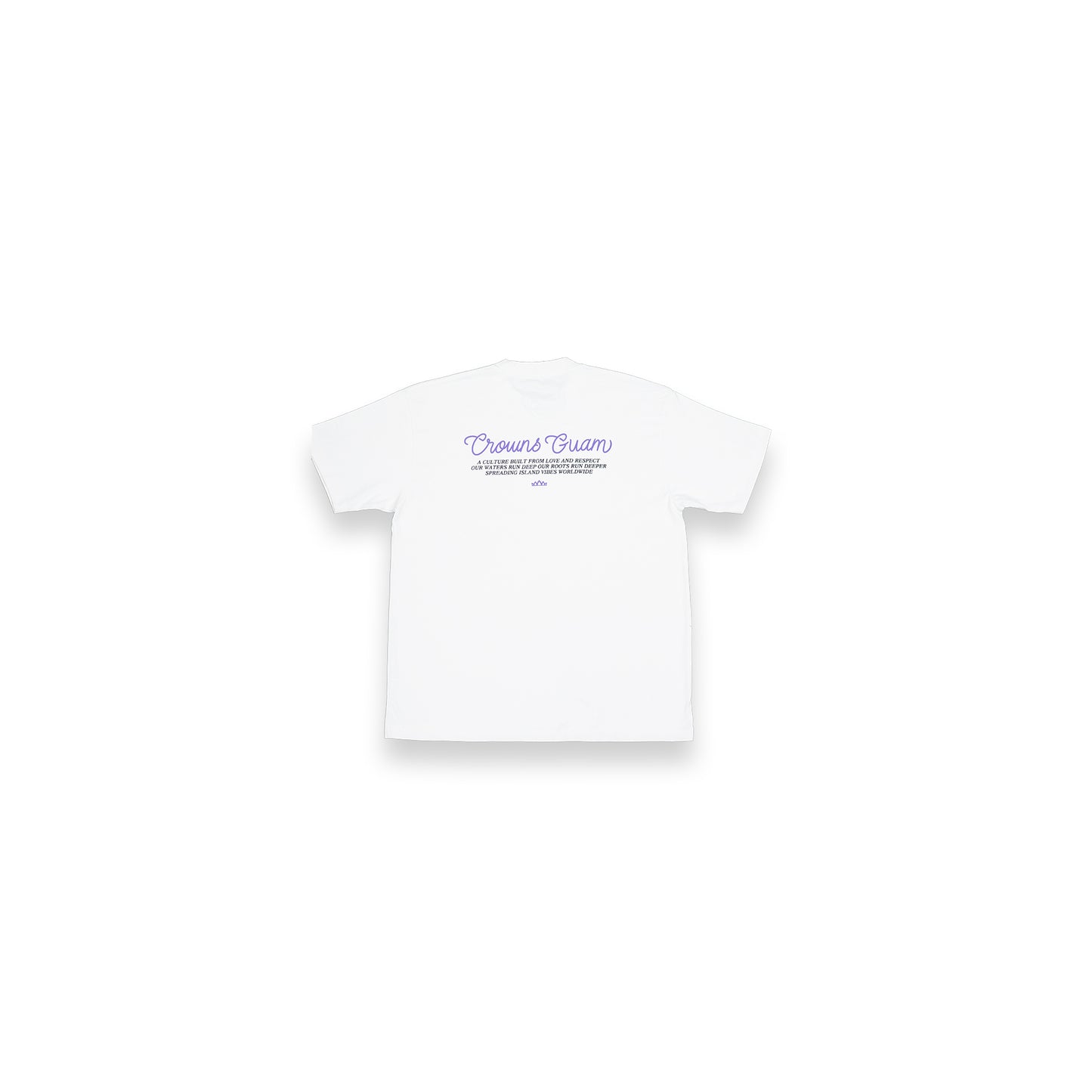 Script Tee - White w/ Lavender