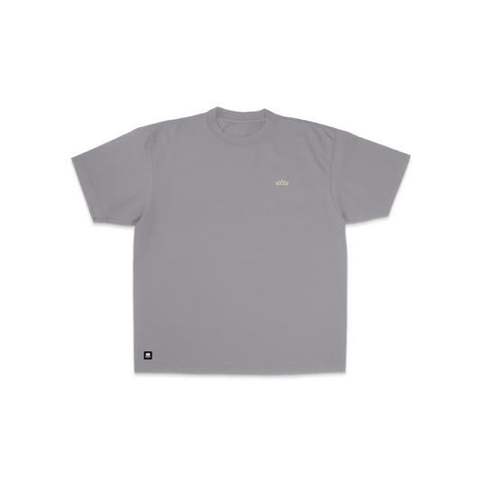 Premium Logo Tee - Concrete w/ Cream