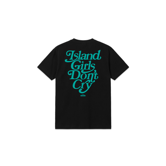 Island Girls Don't Cry - Black w/ Teal