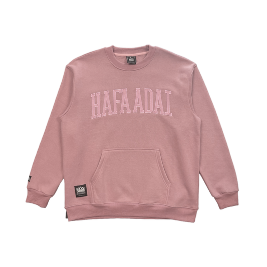 Hafa Adai Fleece Crewneck -RoseGold