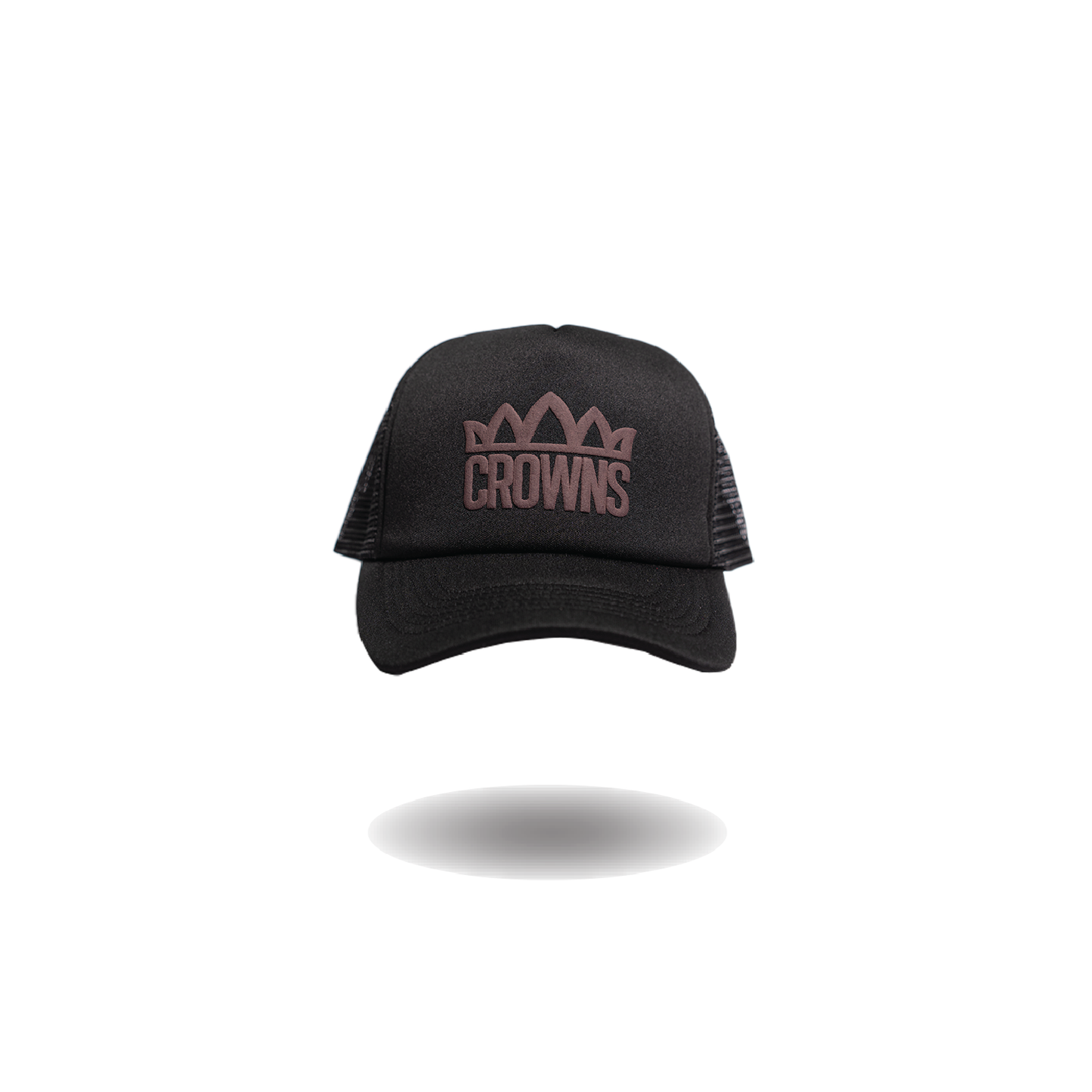 Standard Logo Trucker Hat -Black w/ Brown Logo