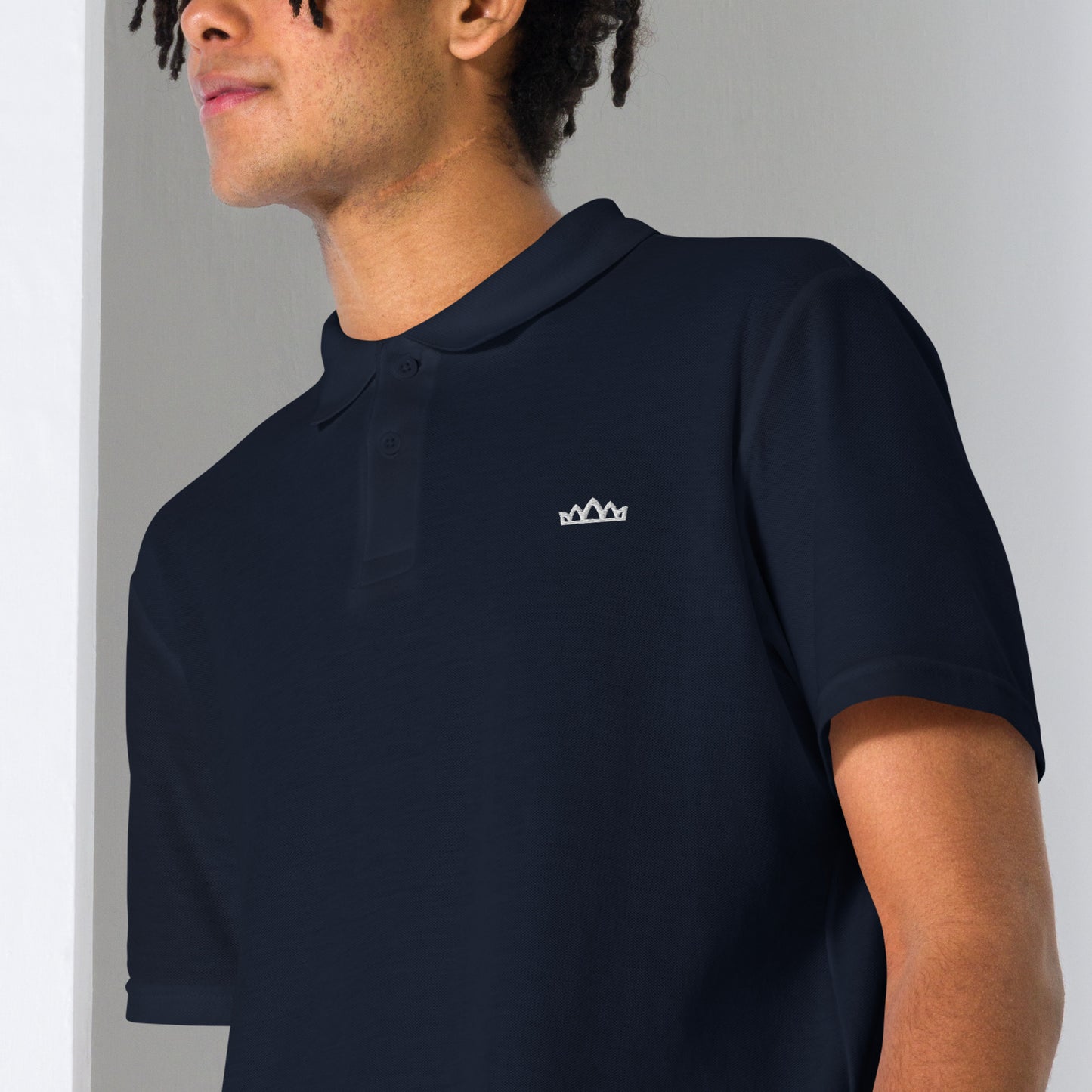 Crown Logo polo shirt Navy (Made to Order)