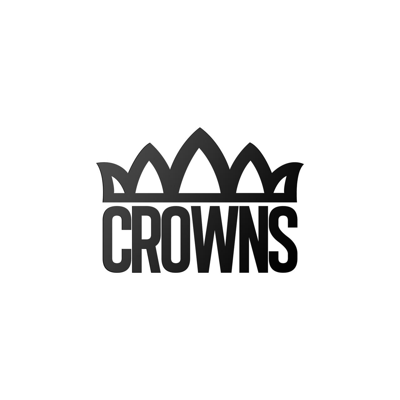 "CROWNS" LOGO WORDMARK STICKER