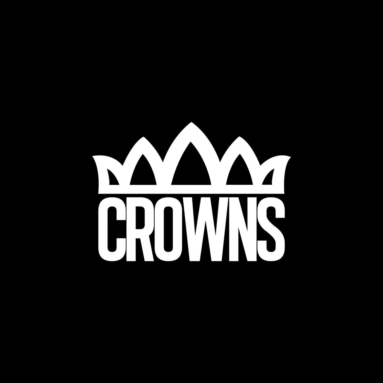 "CROWNS" LOGO WORDMARK STICKER