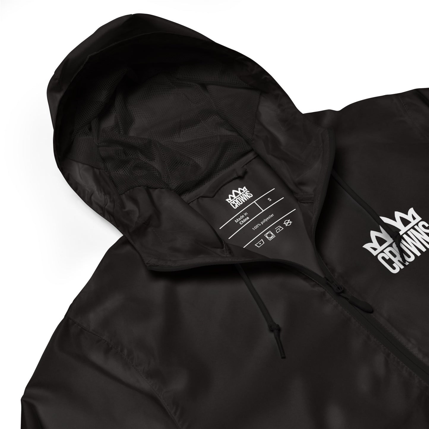 Logo lightweight zipup windbreaker: Blk (Made to Order)