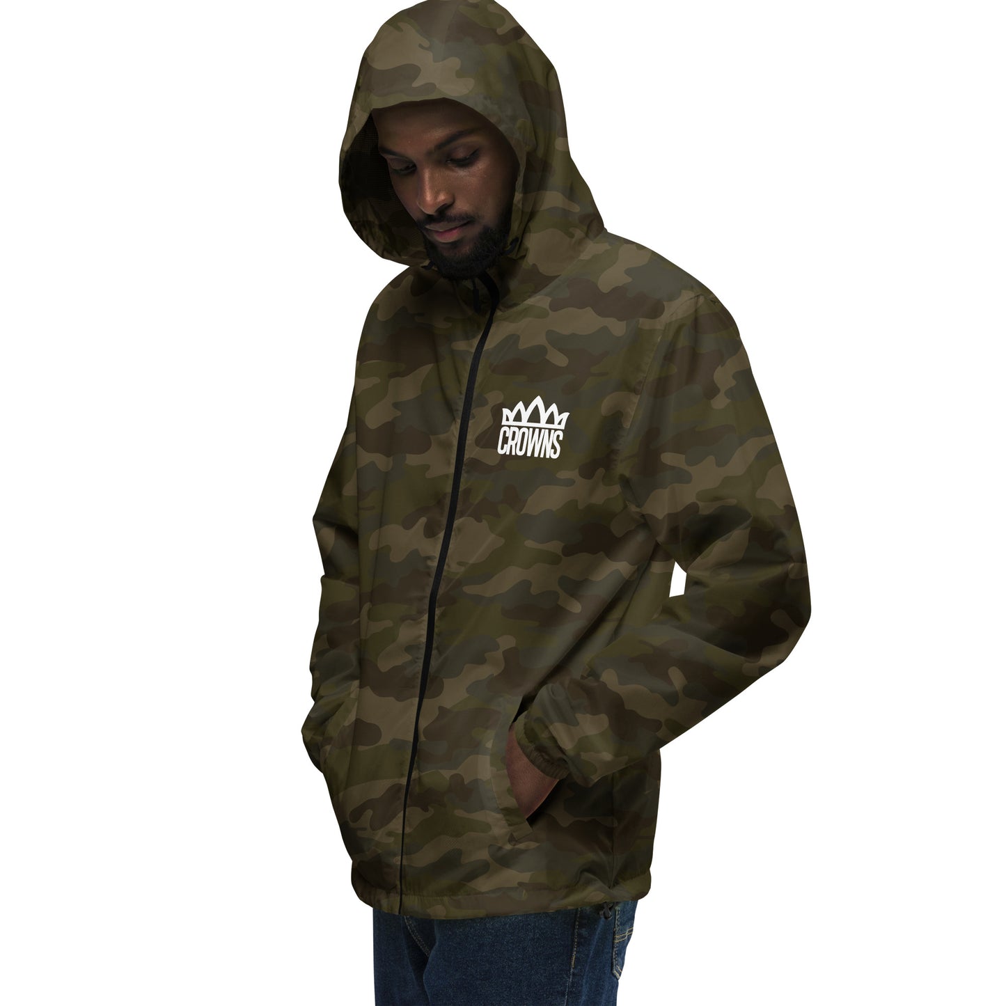 Logo lightweight zipup windbreaker: Camo (Made to Order)