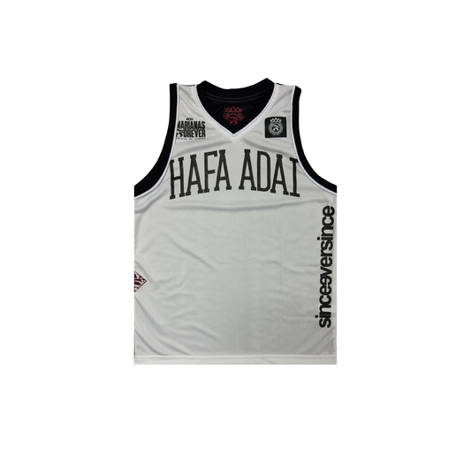 Hafa Adai Laurel Mesh Tank - White n' Black