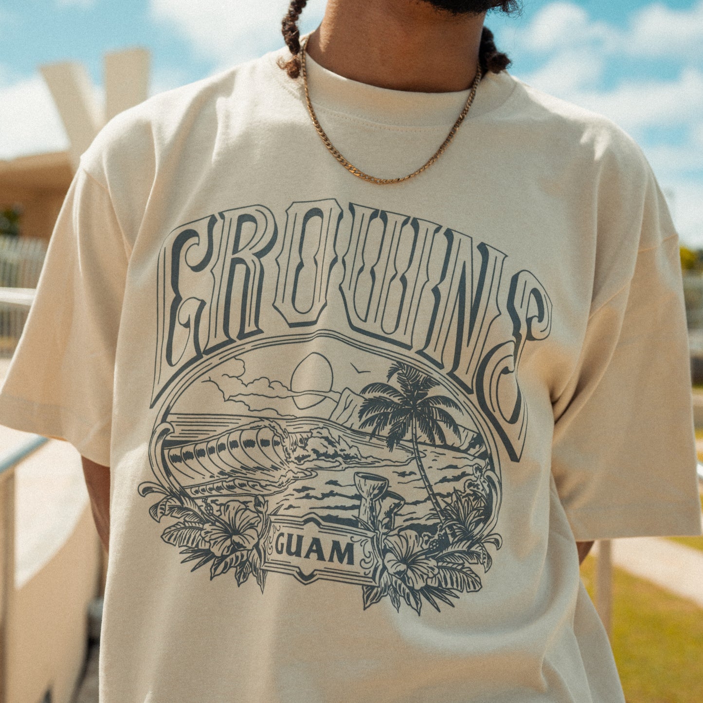 Coasting Logo Tee- Cream