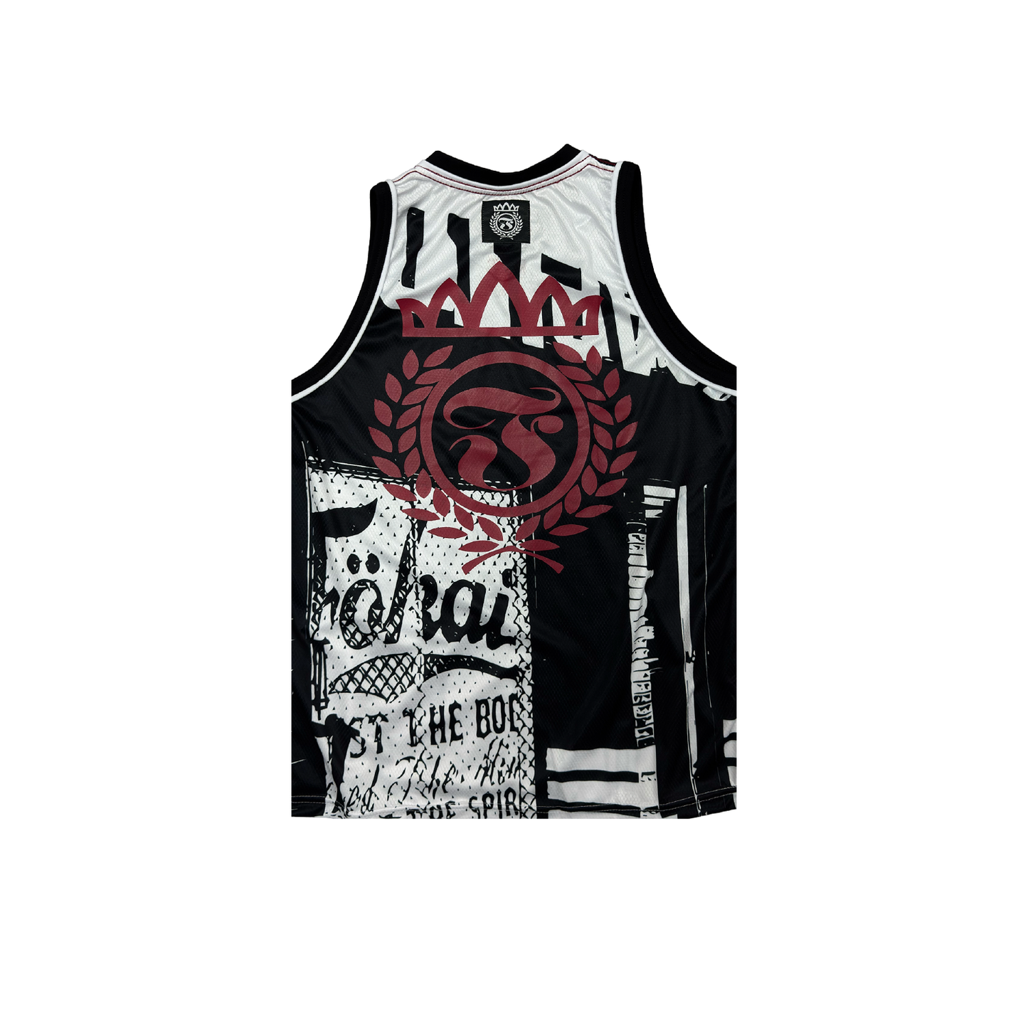 Hafa Adai Laurel Mesh Tank - OG Beginnings -Black w/ Red