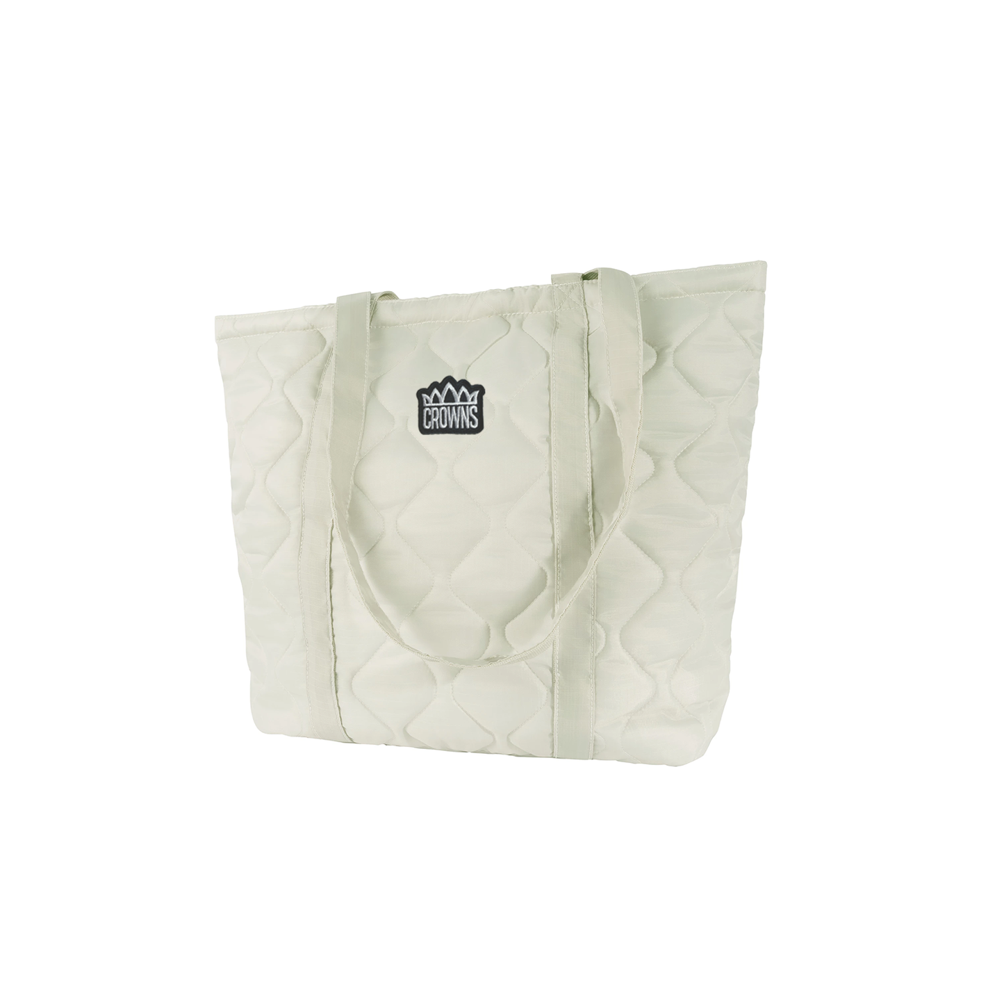 Logo Patch Quilted Tote - Bone