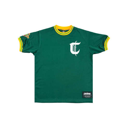Team Crowns Ball Jersey - Hunter Green w/ Yellow