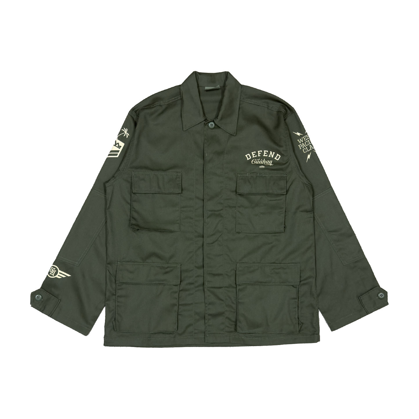 Defend Guahan BDU Jacket - Olive Green