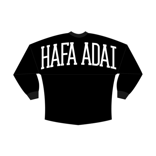 Hafa Adai Puff Print Jersey Crewneck - Black