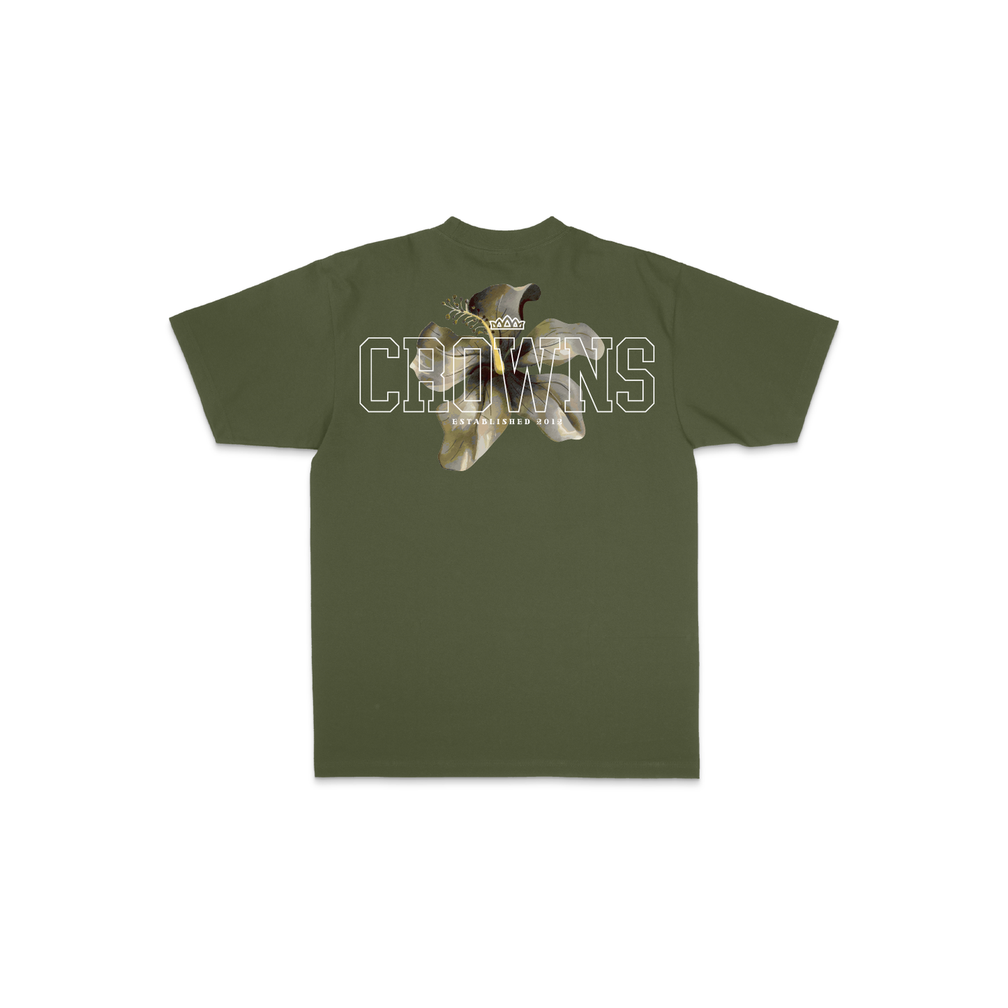 Collegiate Bloom Tee  - Olive