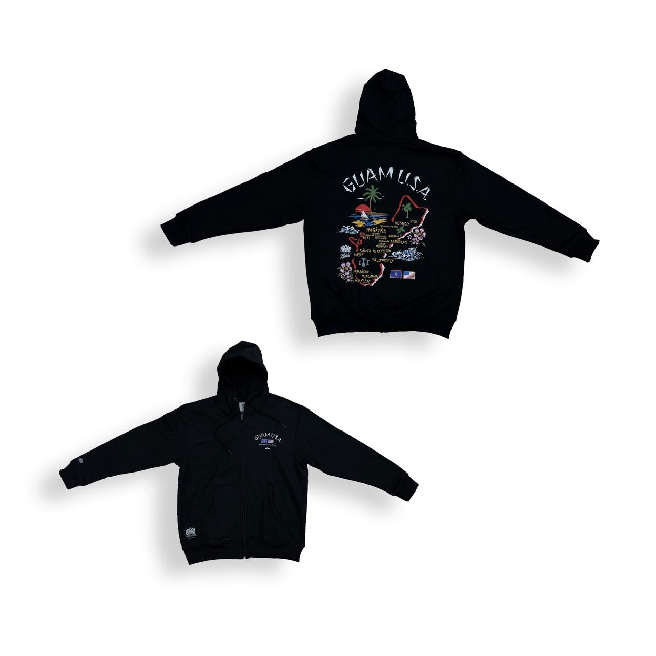 GUAM MAP KIDS ZIP UP HOODIE