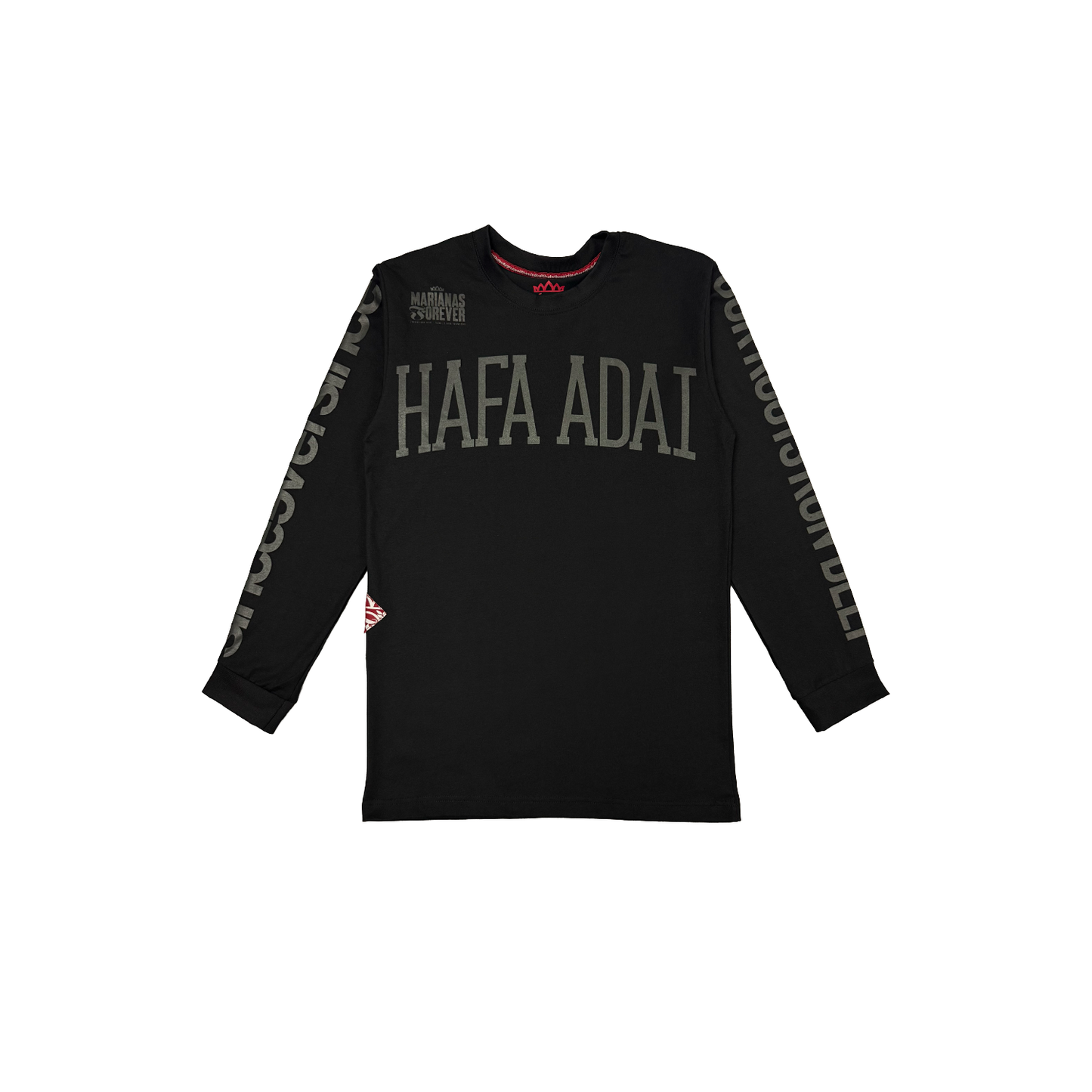 Hafa Adai Laurel L/S Tee - Black on Black