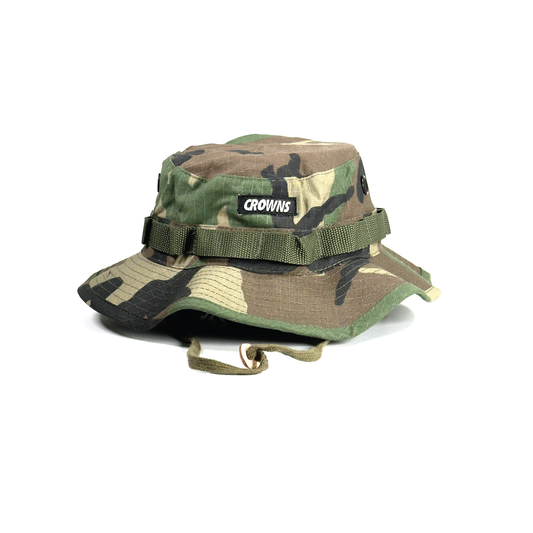 Tactical Bucket Hat- Woodland Camo