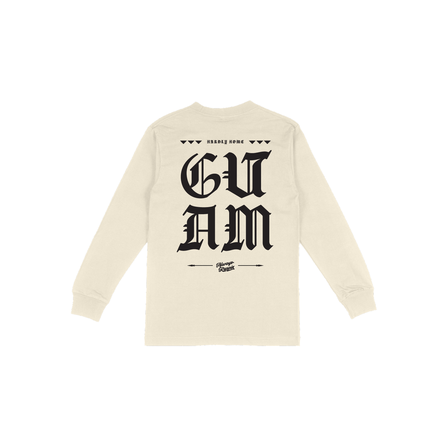 Hardly Home Banner L/S Tee - Black on Cream